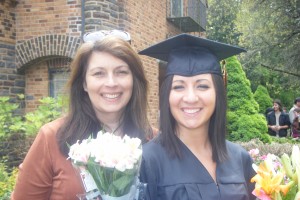 me and mom at graduation